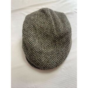 John Hanly & Co. Ltd Ireland Herringbone Newsboy Hat Size 7 3/8